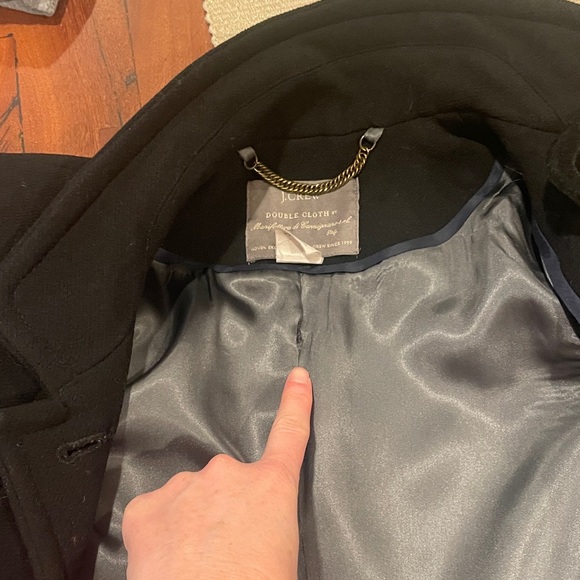 J. Crew Coletta Double-Cloth Wool Black Women's Coat - Picture 10 of 10